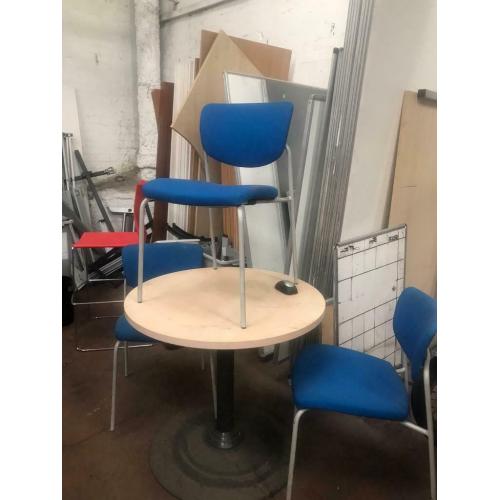 Blue Stackable Office Chair