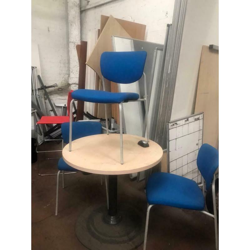 Blue Stackable Office Chair