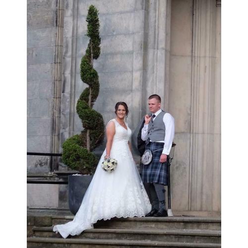 ****BARGIN! David bridal A-line wedding dress****