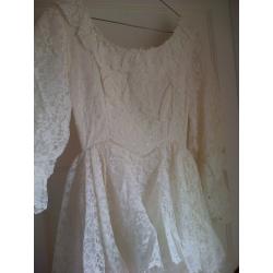 Vintage Wedding Dress - size 10 approx