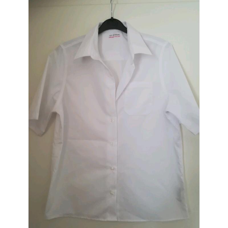 Girls White School Blouses