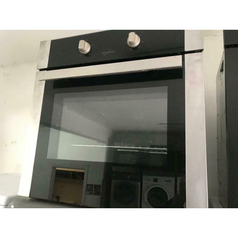 Stainless steel statesman 60cm by 60cm integrated electric grill & fan assets ovens with guarantee