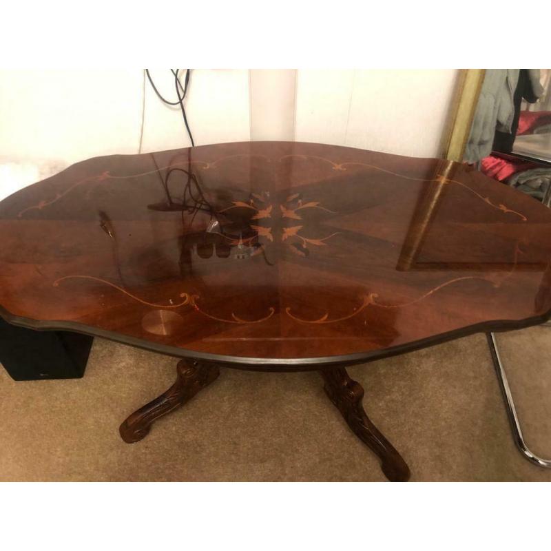 Large italian wooden coffee table