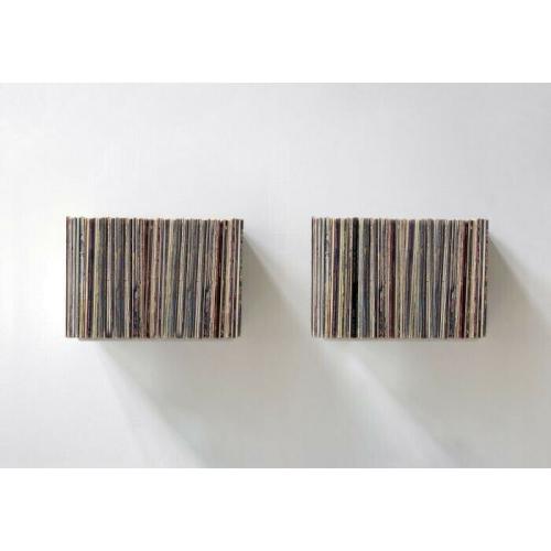 Pair of Vinyl lp Record Storage Shelves
