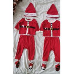 Santa Claus Father Christmas costume bundle. 3-6 months