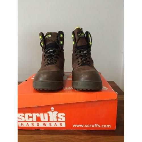 Brown Scruffs Game Men's Safety Boots Size 11