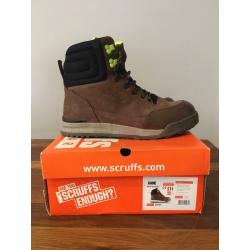 Brown Scruffs Game Men's Safety Boots Size 11