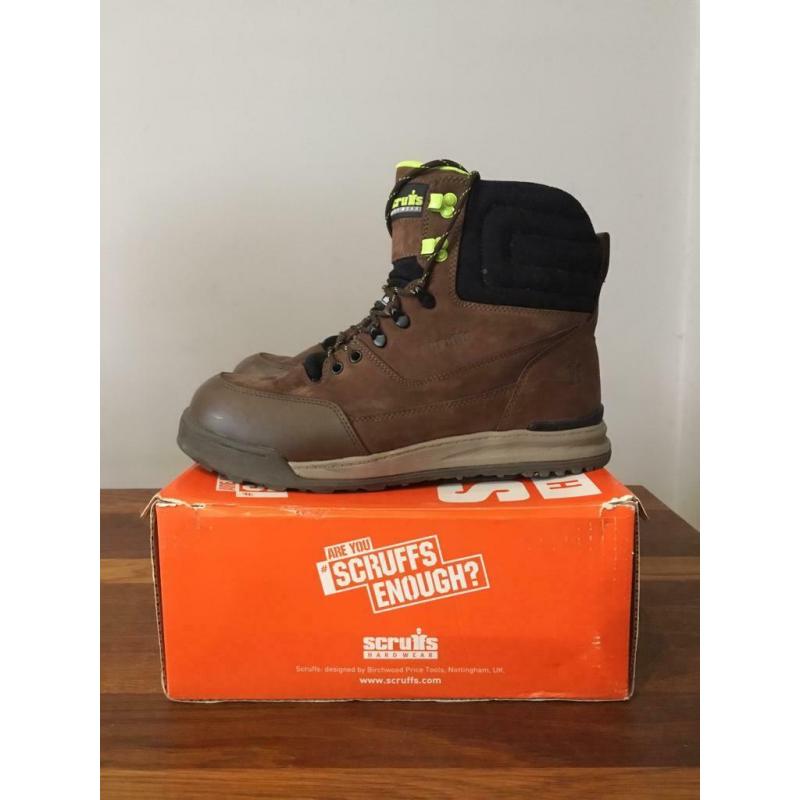 Brown Scruffs Game Men's Safety Boots Size 11