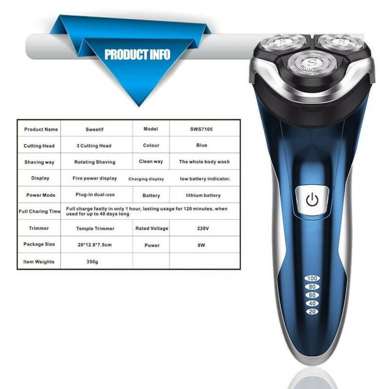 Phisco SweetLF 3D Rechargeable IPX7 Waterproof Men's Rotary Razor