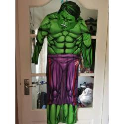 Hulk dressup outfit age 7-8 with hulk hands