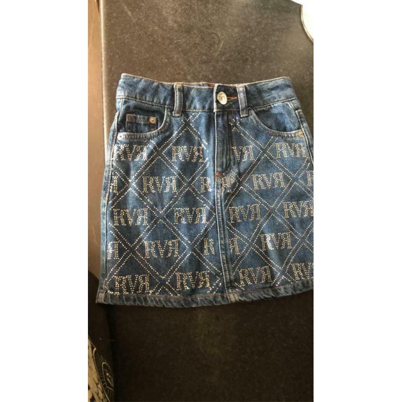 Girls River Island denim skirt age 8