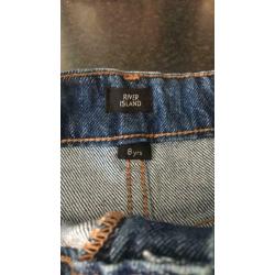 Girls River Island denim skirt age 8