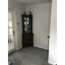 Corner display cupboard.