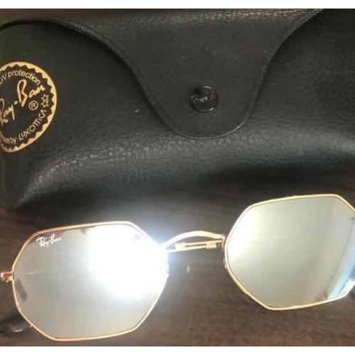 Hexagonal mirrored Ray Bans