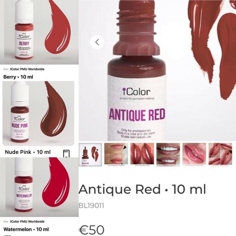 Permanent lip pigments