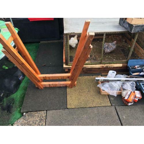 2 x old wooden work bench