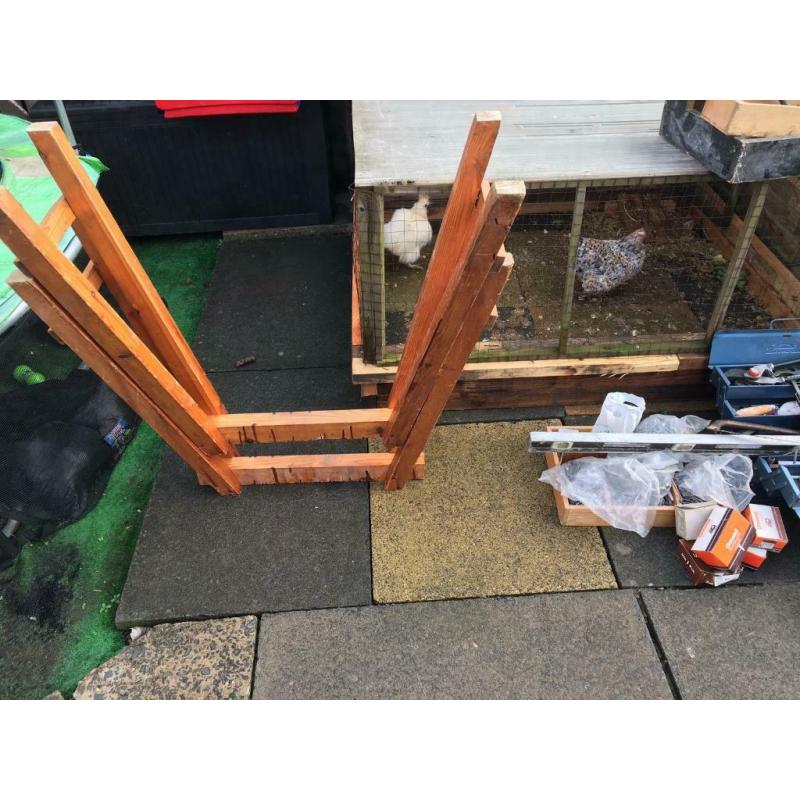 2 x old wooden work bench