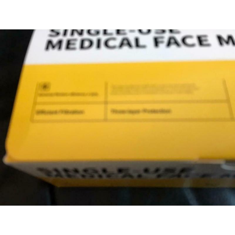 Single use face mask
