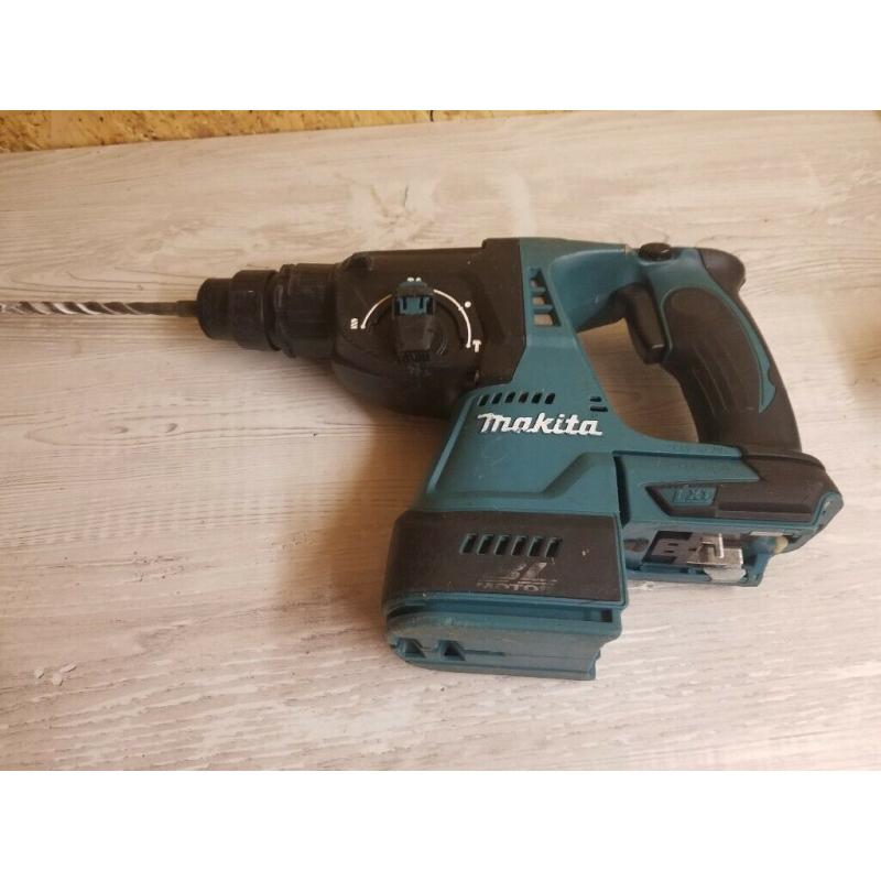 Used Makita DHR242 LXT 18 V cordless SDS drill ( BRUSHLESS ). Body only. See photos & details