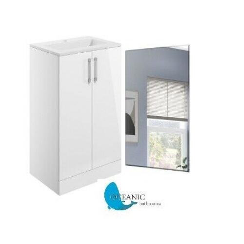 +SALE+ Volta 500mm Floor Standing Basin Unit & Mirror RRP: ?250.00 NOW: ?210.00