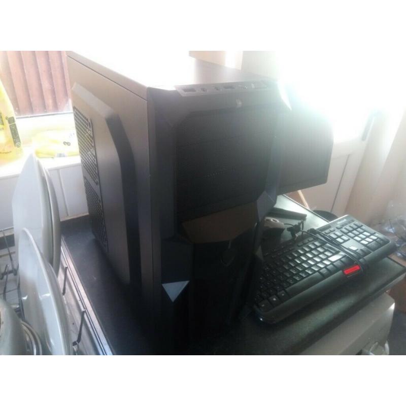Gaming PC Bundle i7-2600 GTX 1050 8GB RAM 500GB HDD Monitor Keyboard Mouse WIFI