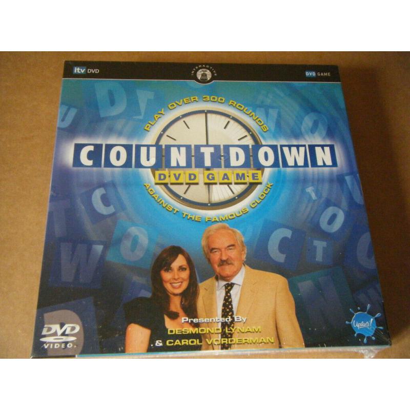 Countdown DVD board game. By Upstarts games 2006. New and Sealed.