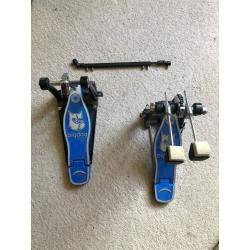 Bigdog Chain Drive Double Bass Drum Pedal AND Pearl Pedal Bag