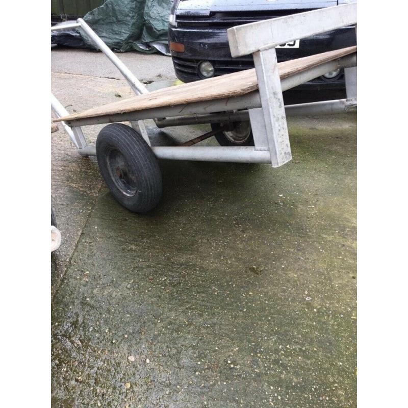 Trolleys x2 and wheels ideal garden garage or ware house