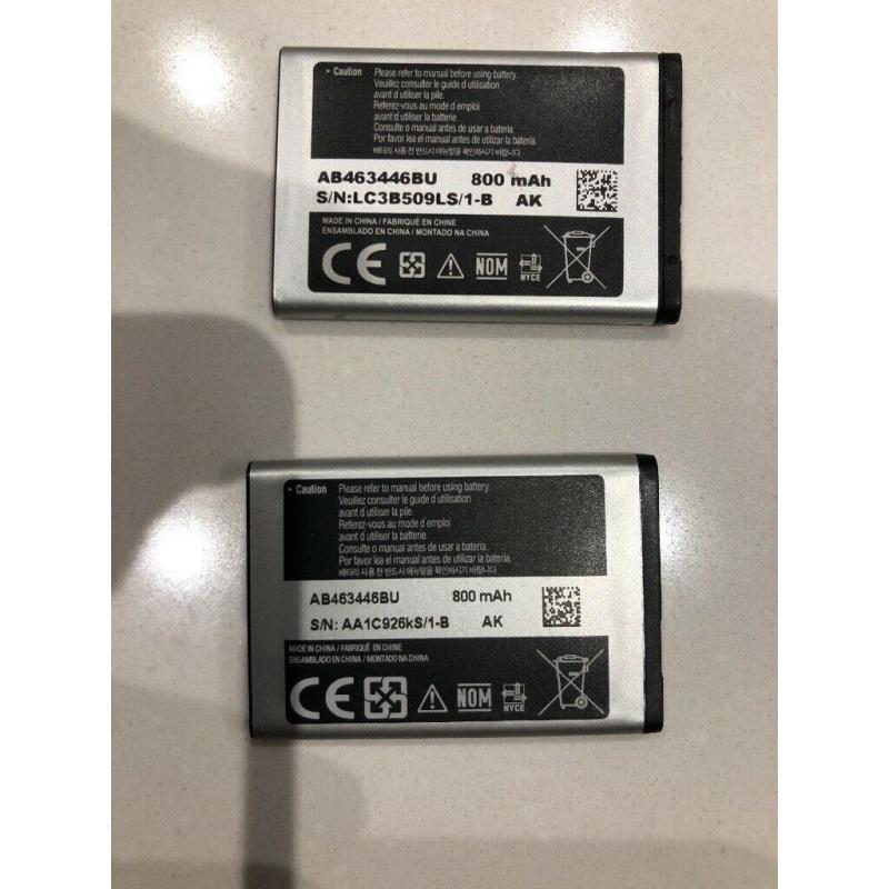 Battery for Samsung AB463446BU 800mAh 2 Replacement Batteries