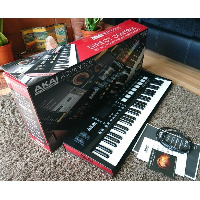 Akai Advance 61 Key Midi Controller Keyboard
