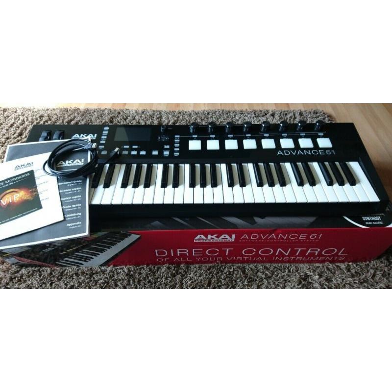 Akai Advance 61 Key Midi Controller Keyboard