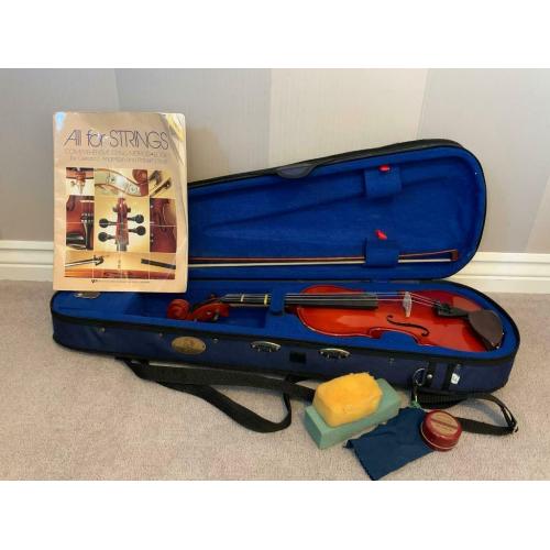 Stentor violin with carry case and music book