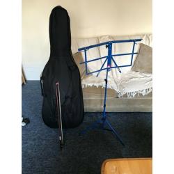 Hardly used Full Size Cello + extras
