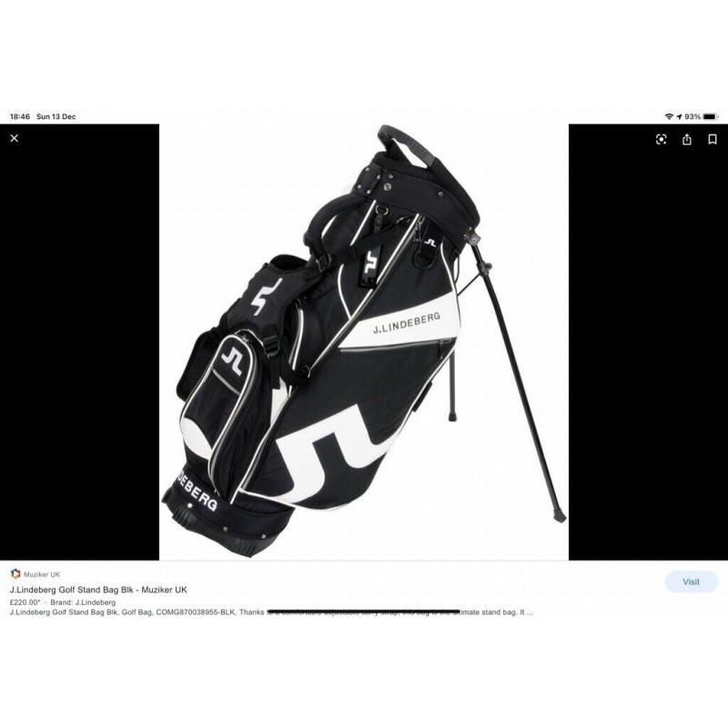 J Lindeberg golf bag wanted, Not selling