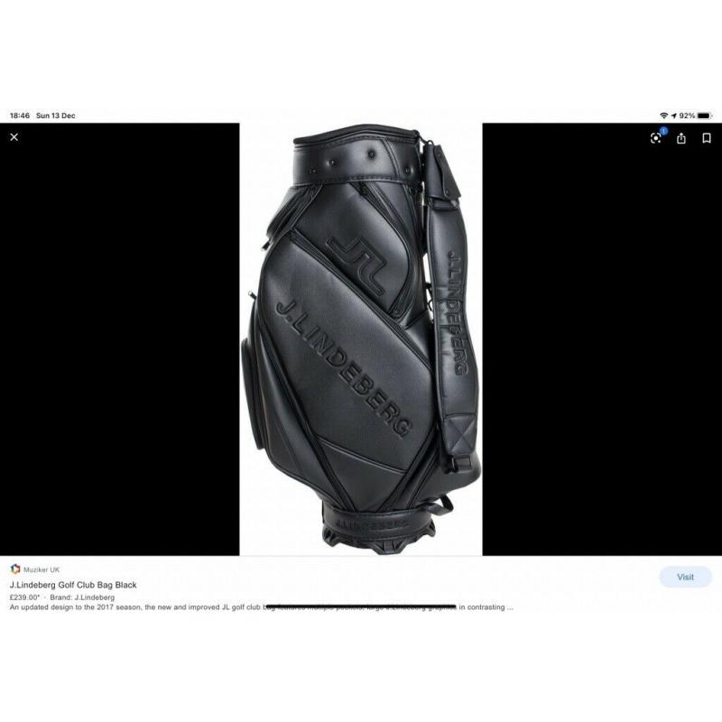 J Lindeberg golf bag wanted, Not selling