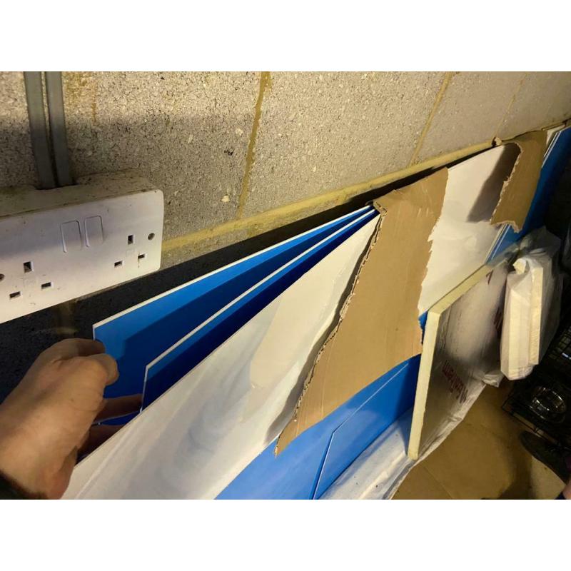 White solid PVC cladding 2mm Gloss white
