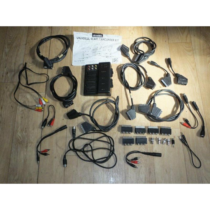 JOB LOT OF CABLES AND ADAPTORS (AS IN THE PHOTOS)