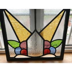 **?125** Antique Stain Glass Window (Framed) 42x38cm