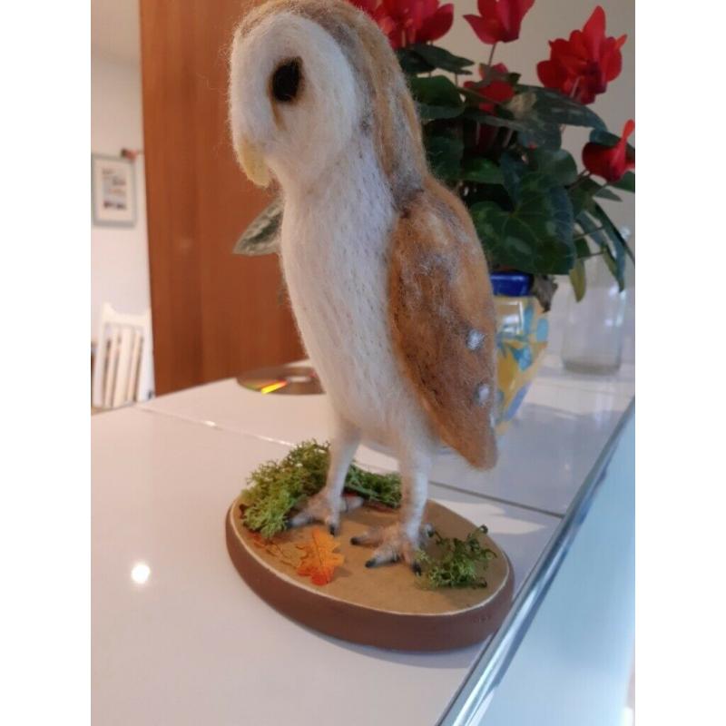 Felt crafted Barn Owl