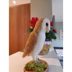 Felt crafted Barn Owl