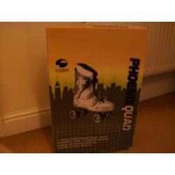 As new Kids Phoenix quad roller skates-size 2(will also fit sizes 12 to 3)super condition