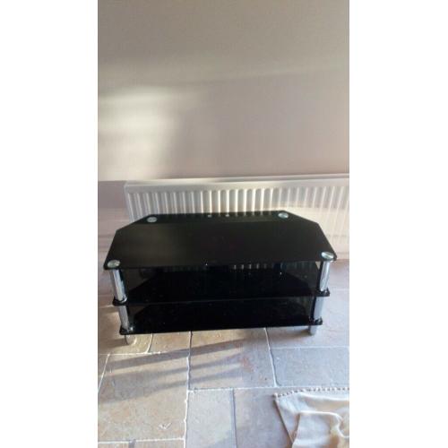 Glass tv stand