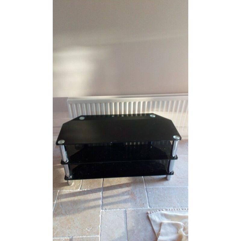 Glass tv stand