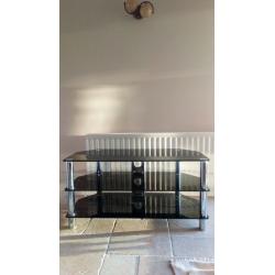 Glass tv stand