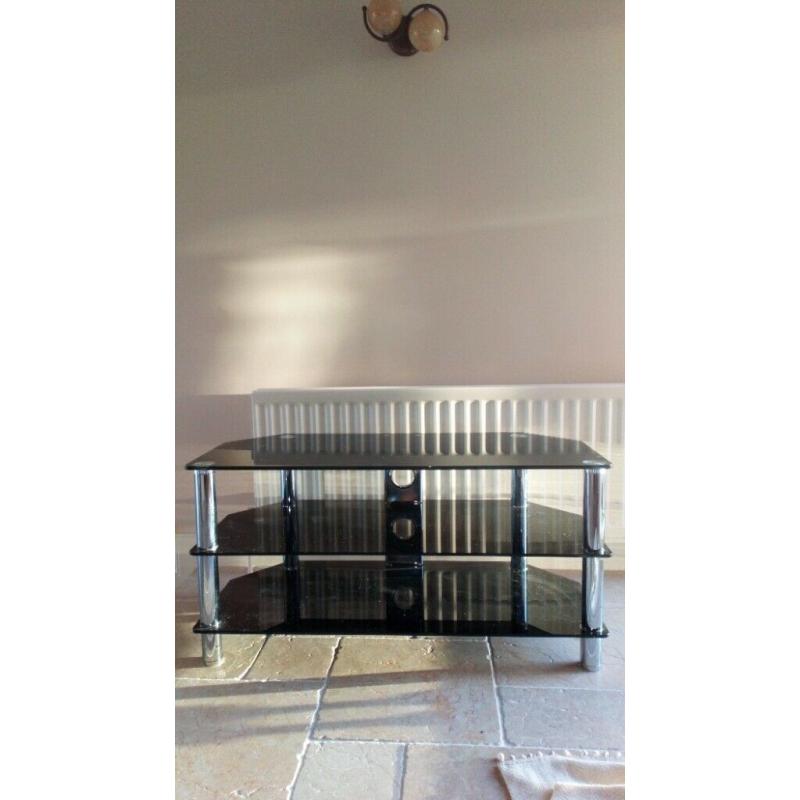 Glass tv stand