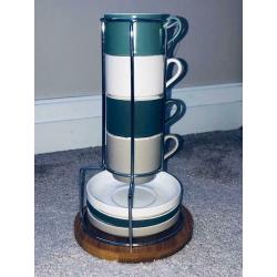 BN Marks and Spencer Set of 4 Espresso Cups and 3 Saucers