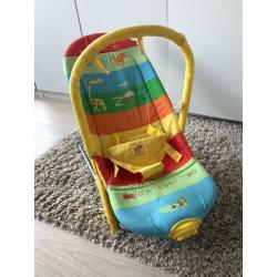 MOTHERCARE BABY BOUNCER WITH VIBRATIONS ~ UNISEX ~ ZOO THEME
