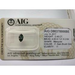 Diamond Fancy Dark Bluish Grey 0.48 ct Marquise cut