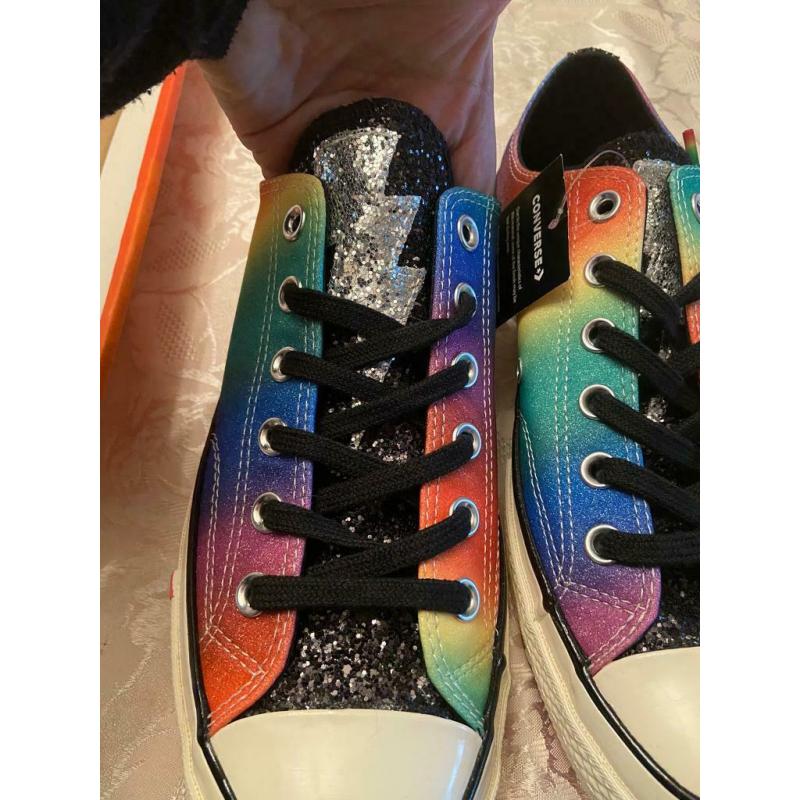 Brand new never worn Rainbow converse.