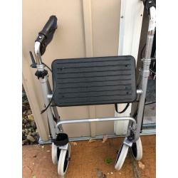 Robust Steel Rollator Walker with Tray